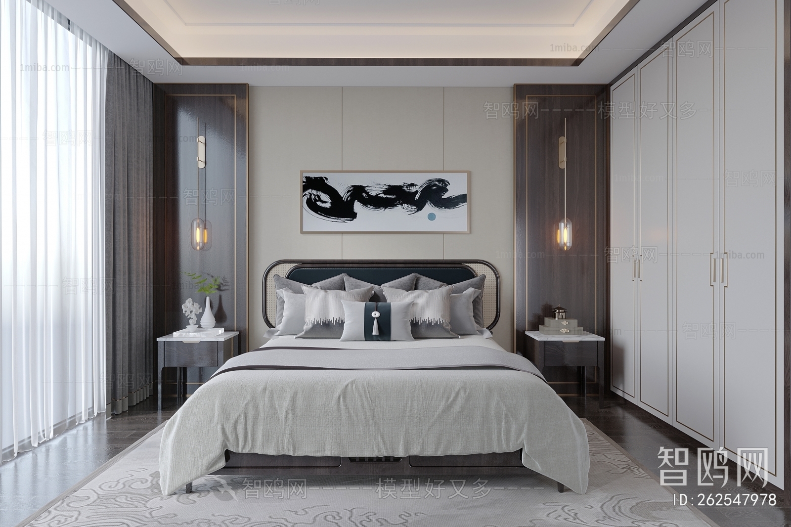 New Chinese Style Bedroom