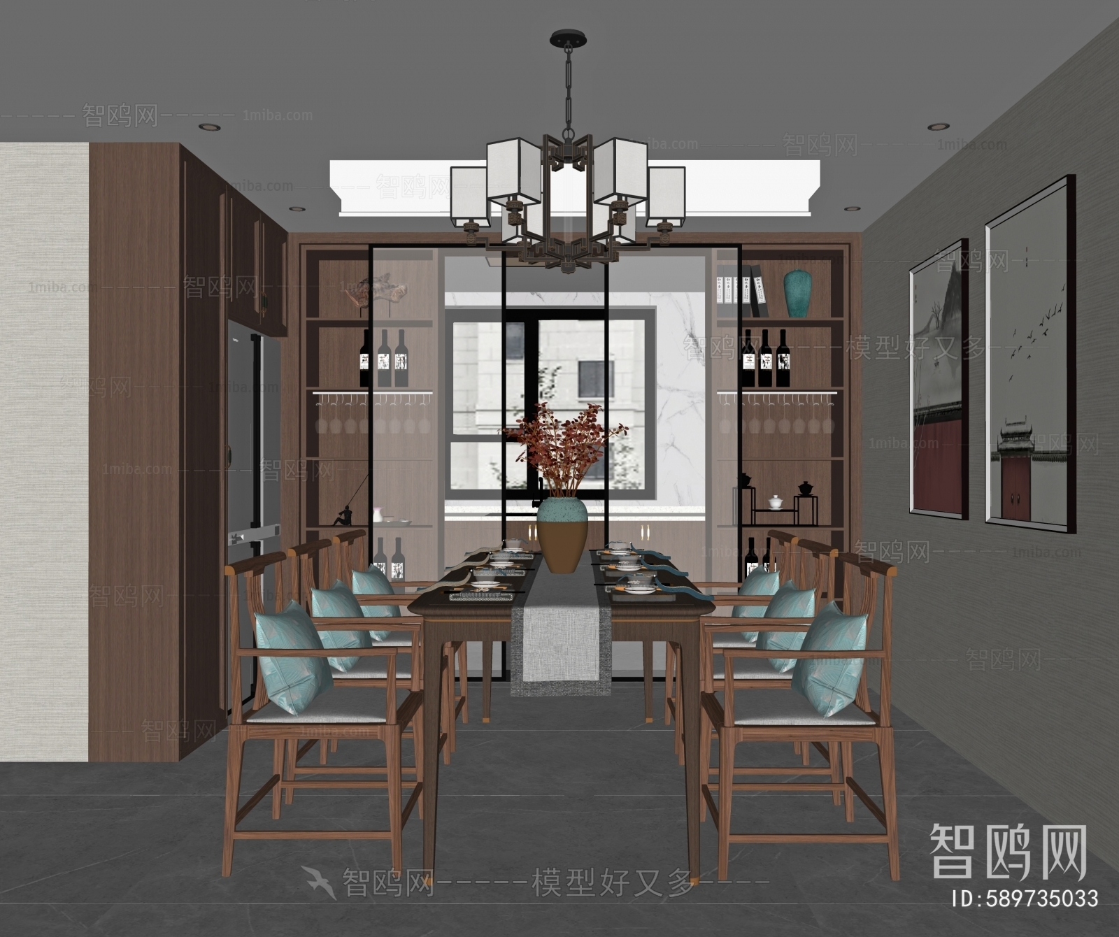 New Chinese Style Dining Room