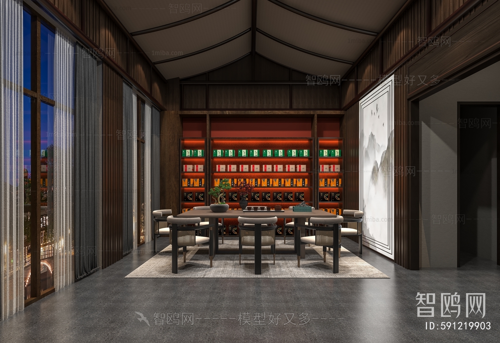 New Chinese Style Teahouse Tea House