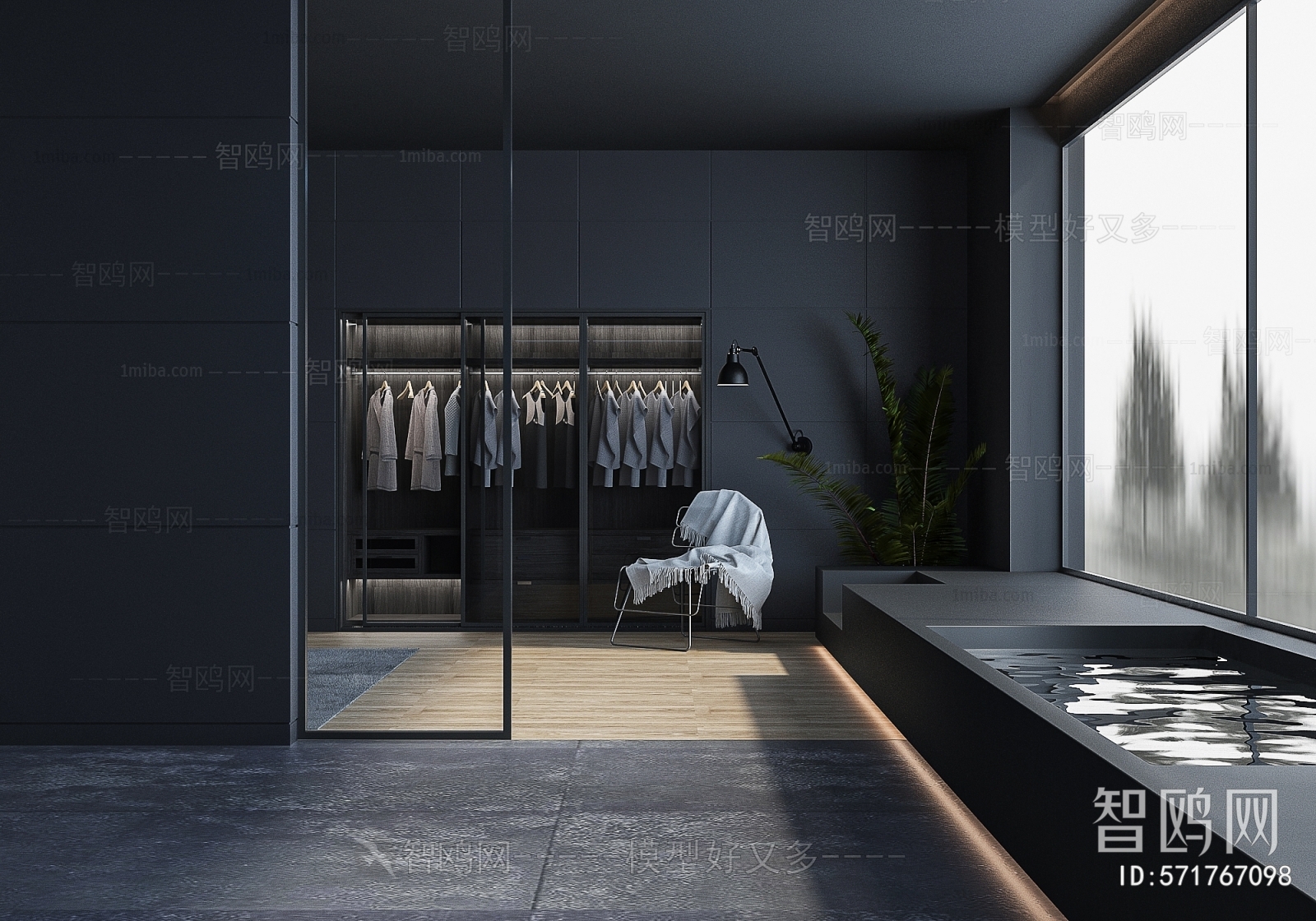 Modern Clothes Storage Area