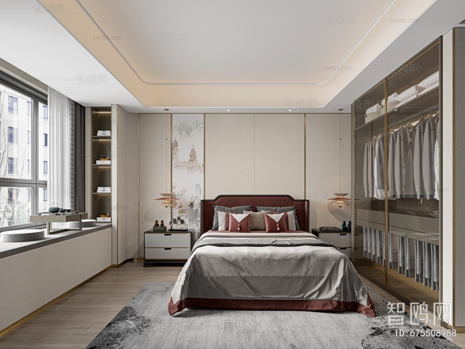 New Chinese Style Bedroom