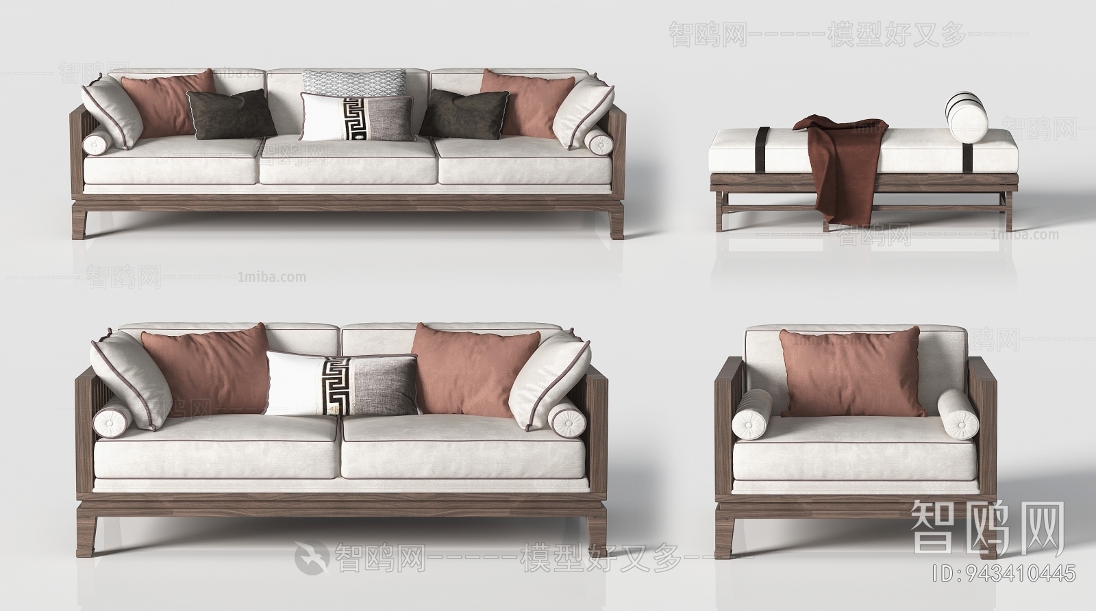 新中式组合沙发