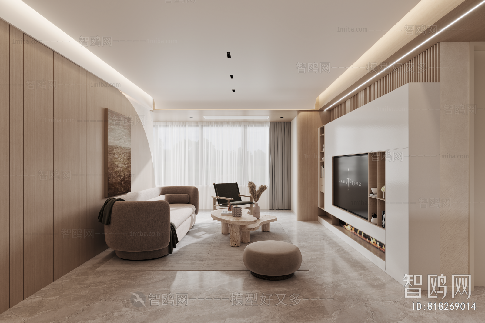 Wabi-sabi Style A Living Room