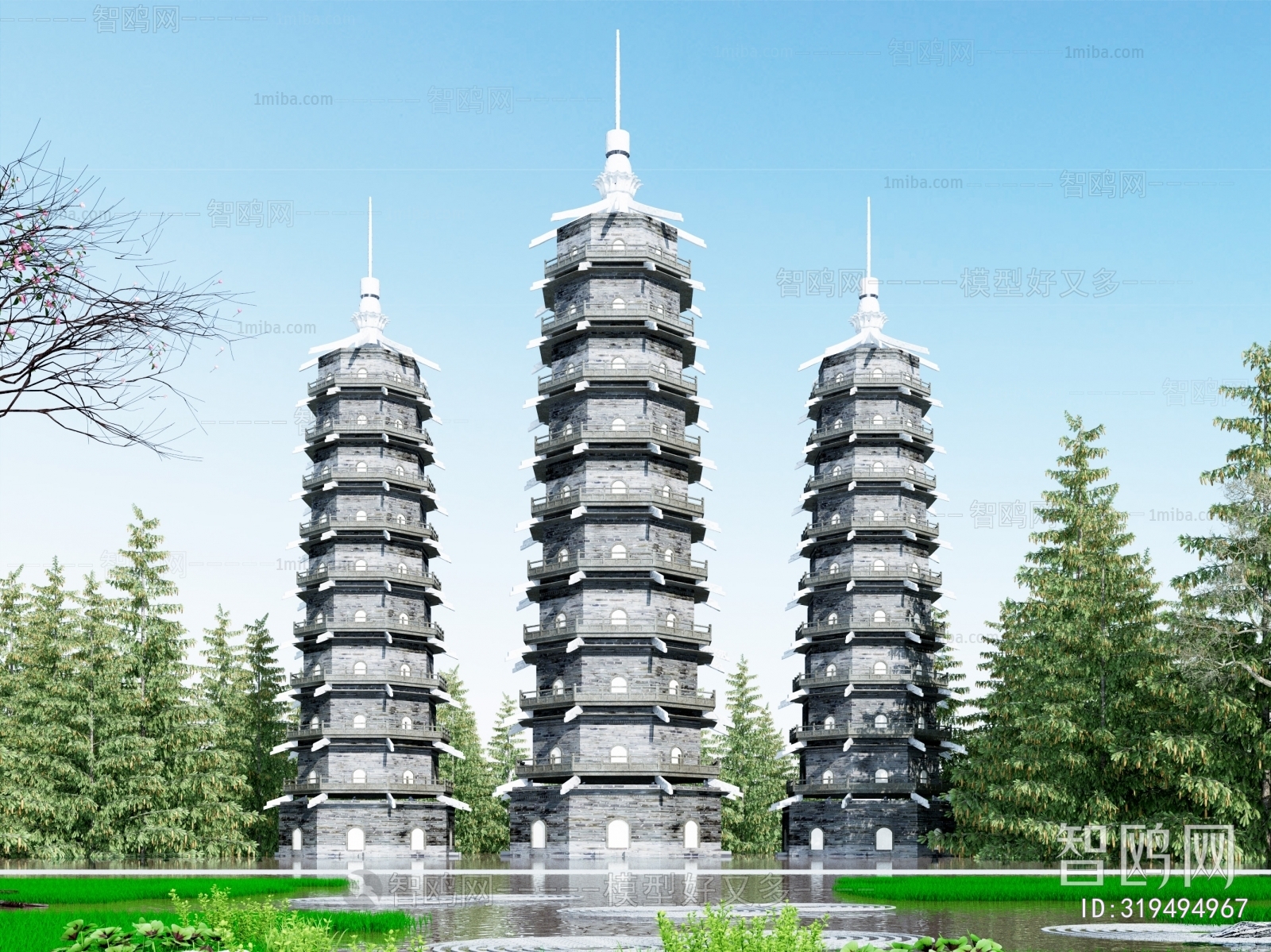 Chinese Style Ancient Architectural Buildings