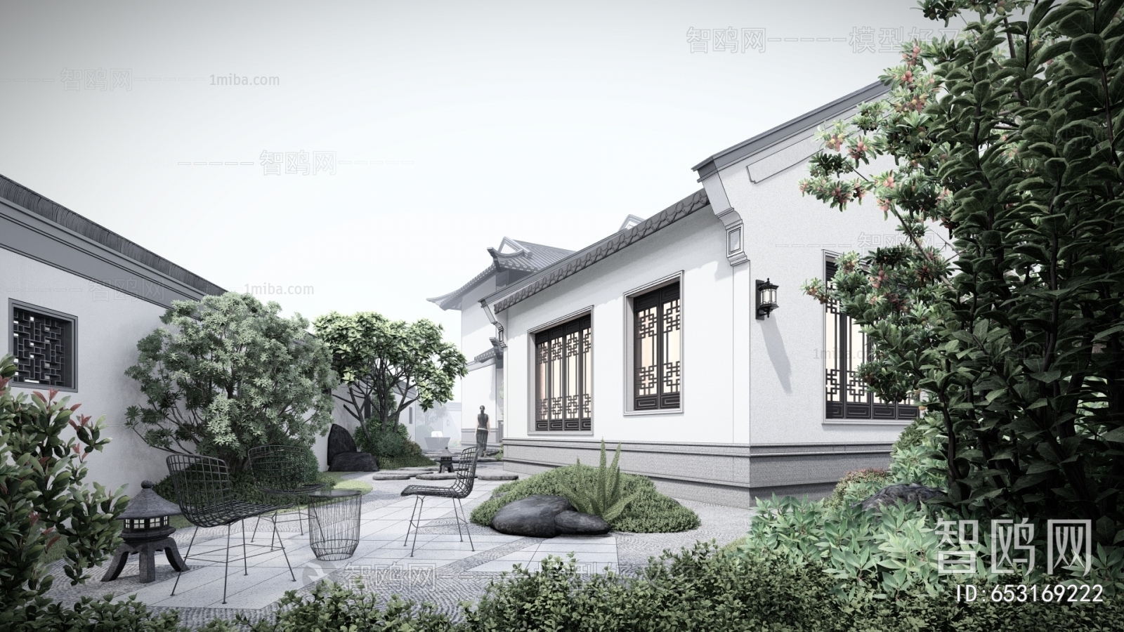 新中式别墅庭院/景观