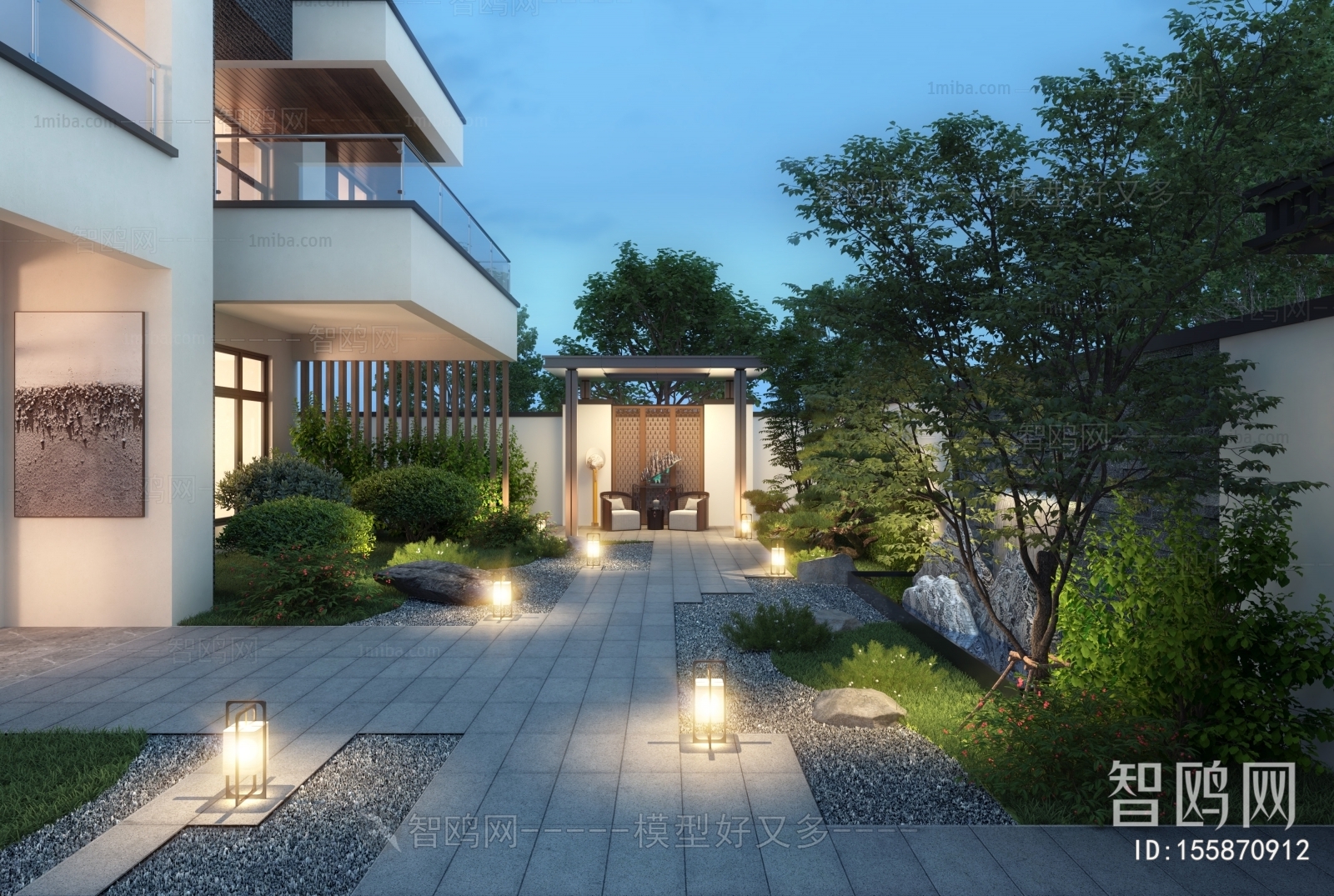 New Chinese Style Courtyard/landscape