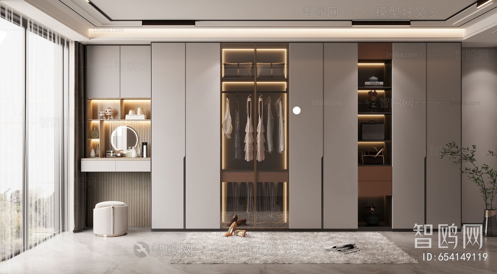 Modern Clothes Storage Area