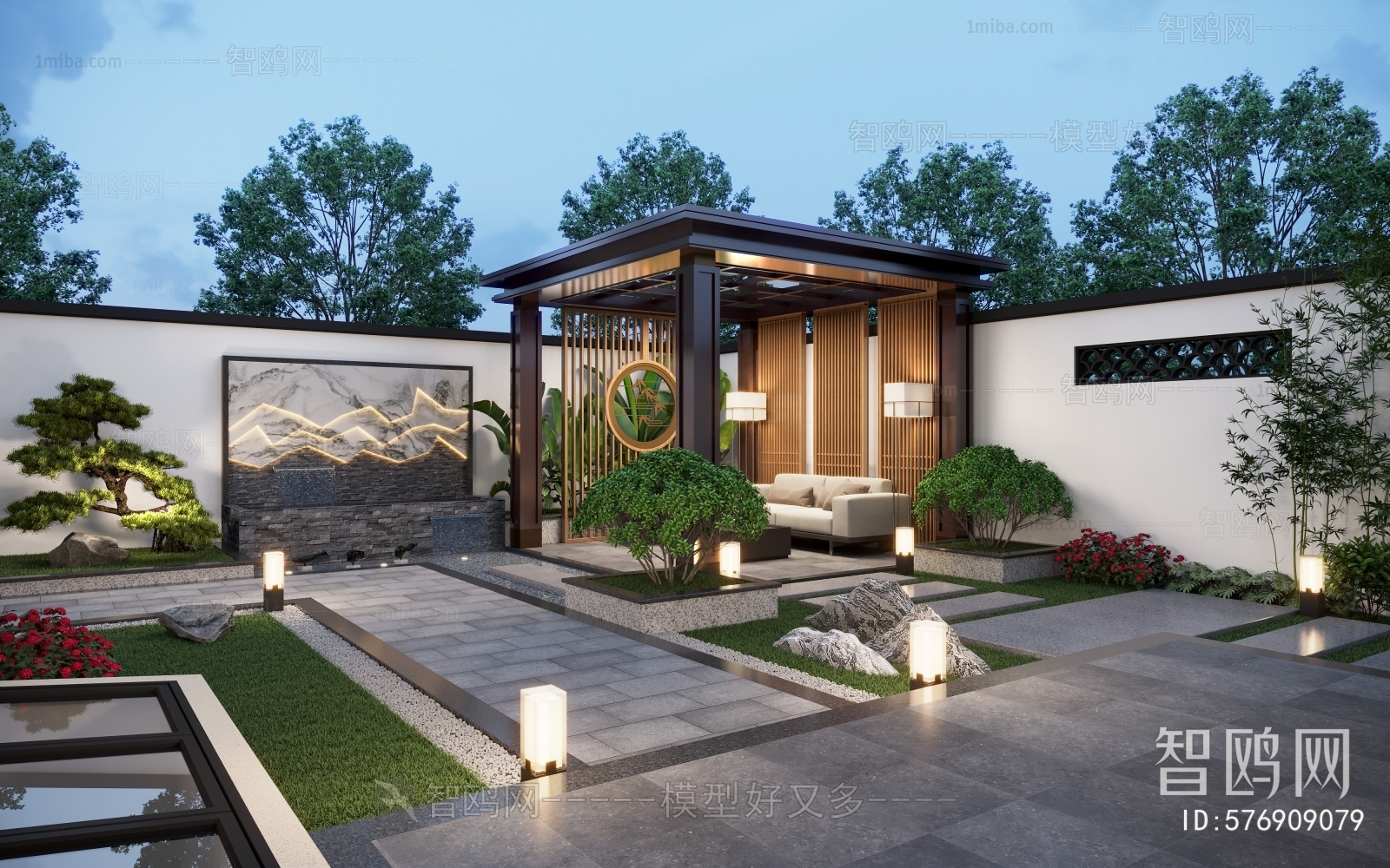 New Chinese Style Courtyard/landscape