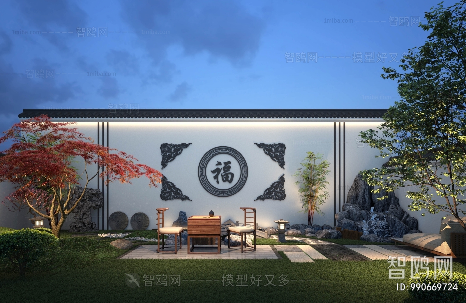 New Chinese Style Courtyard/landscape