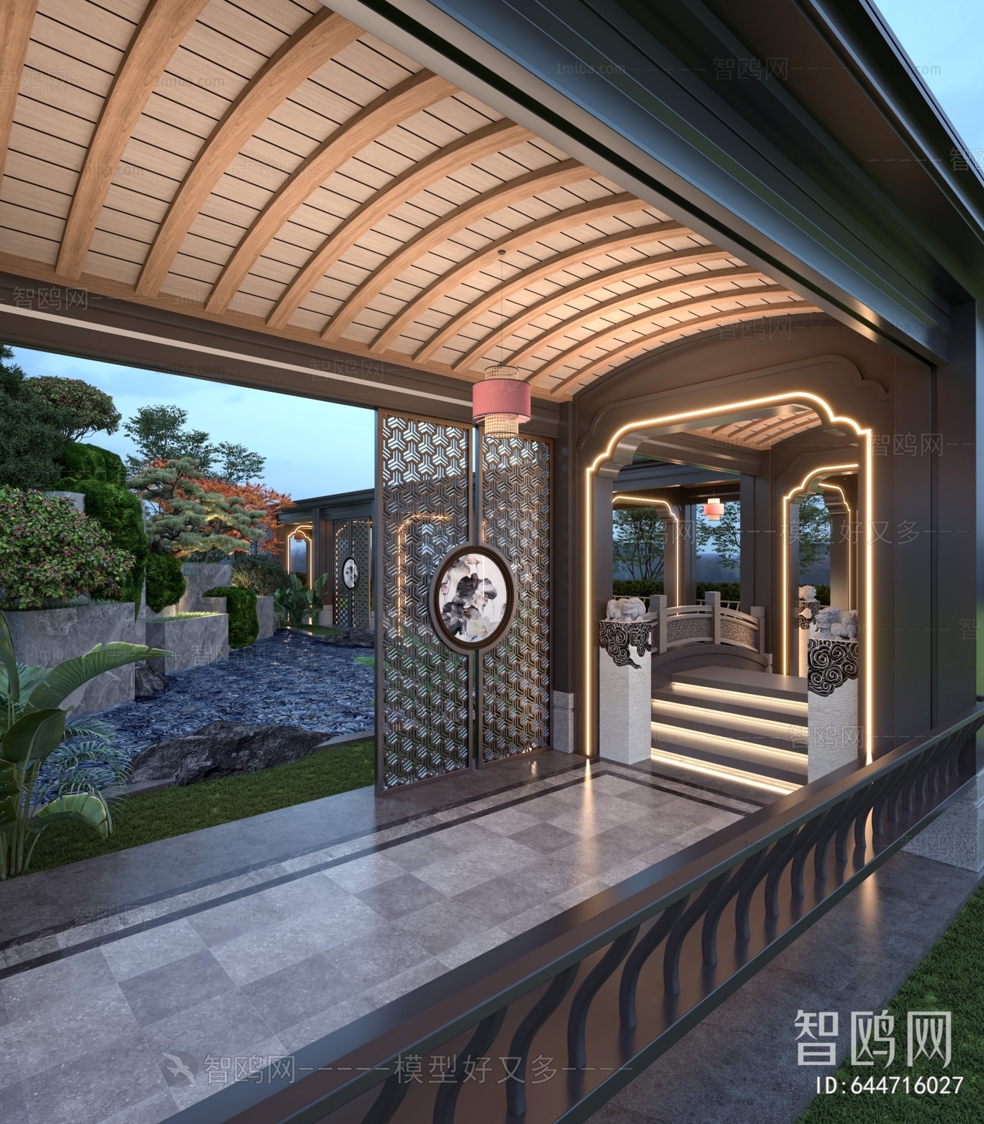 New Chinese Style Courtyard/landscape