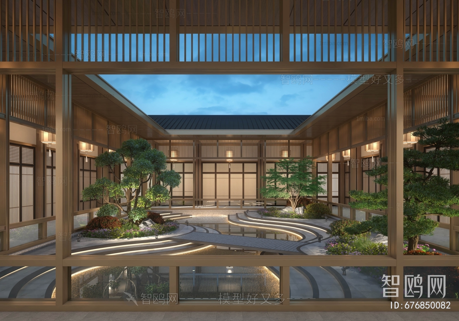 New Chinese Style Courtyard/landscape