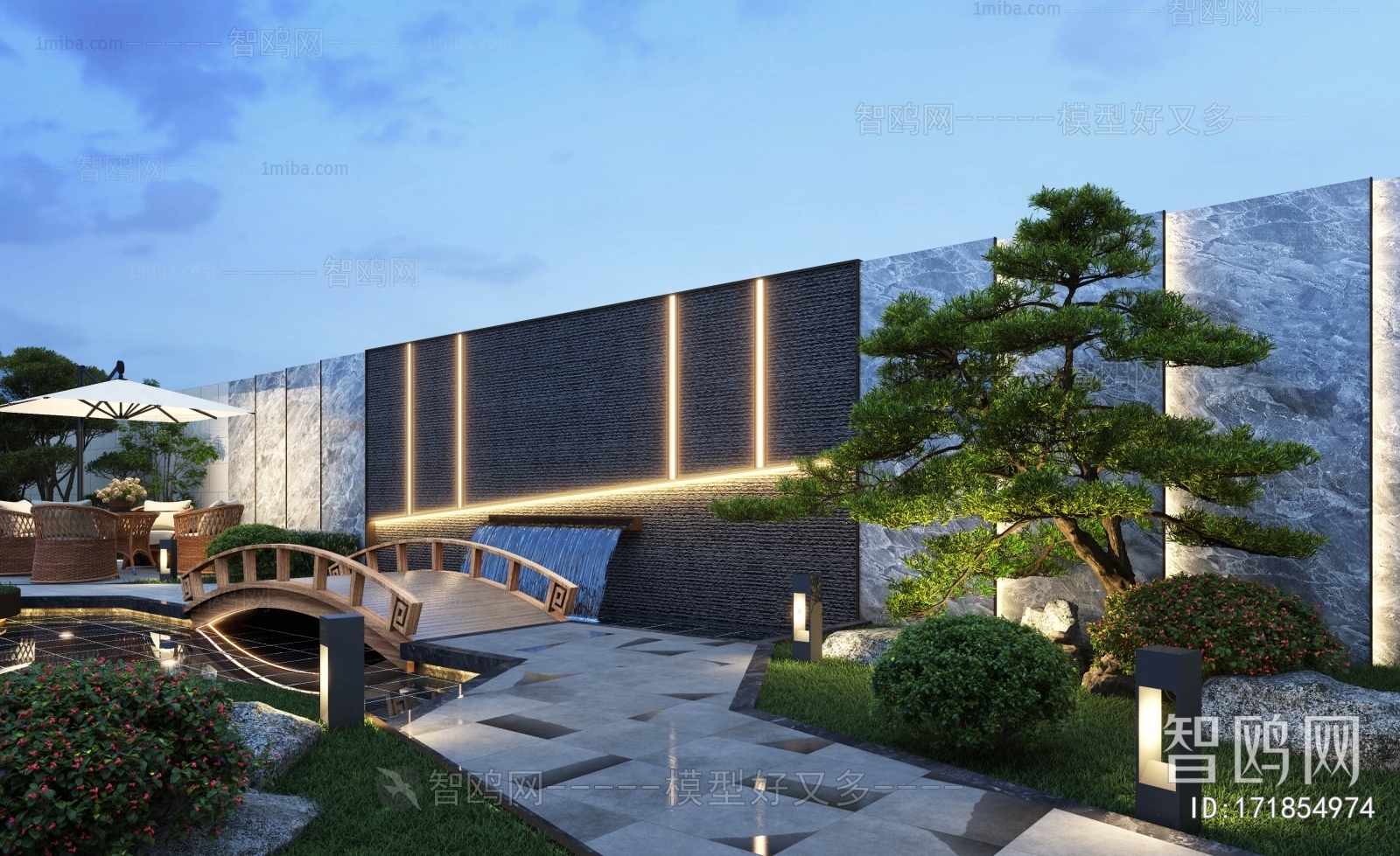 Modern Courtyard/landscape