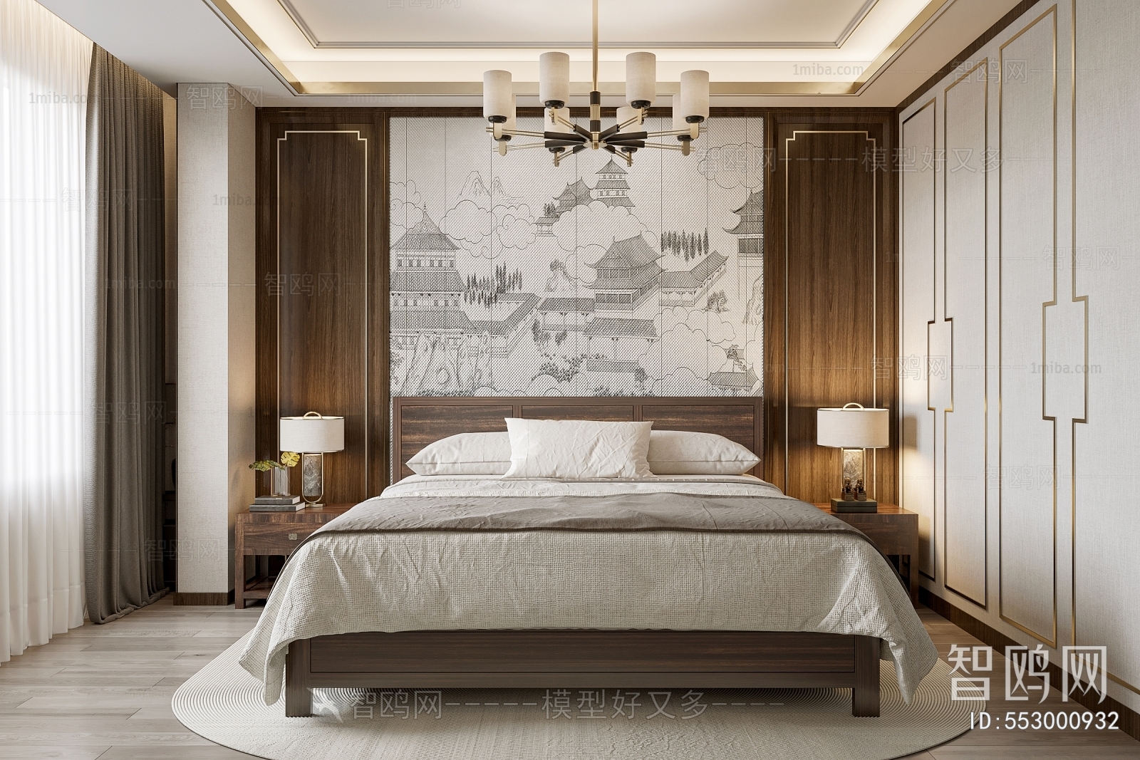 New Chinese Style Bedroom