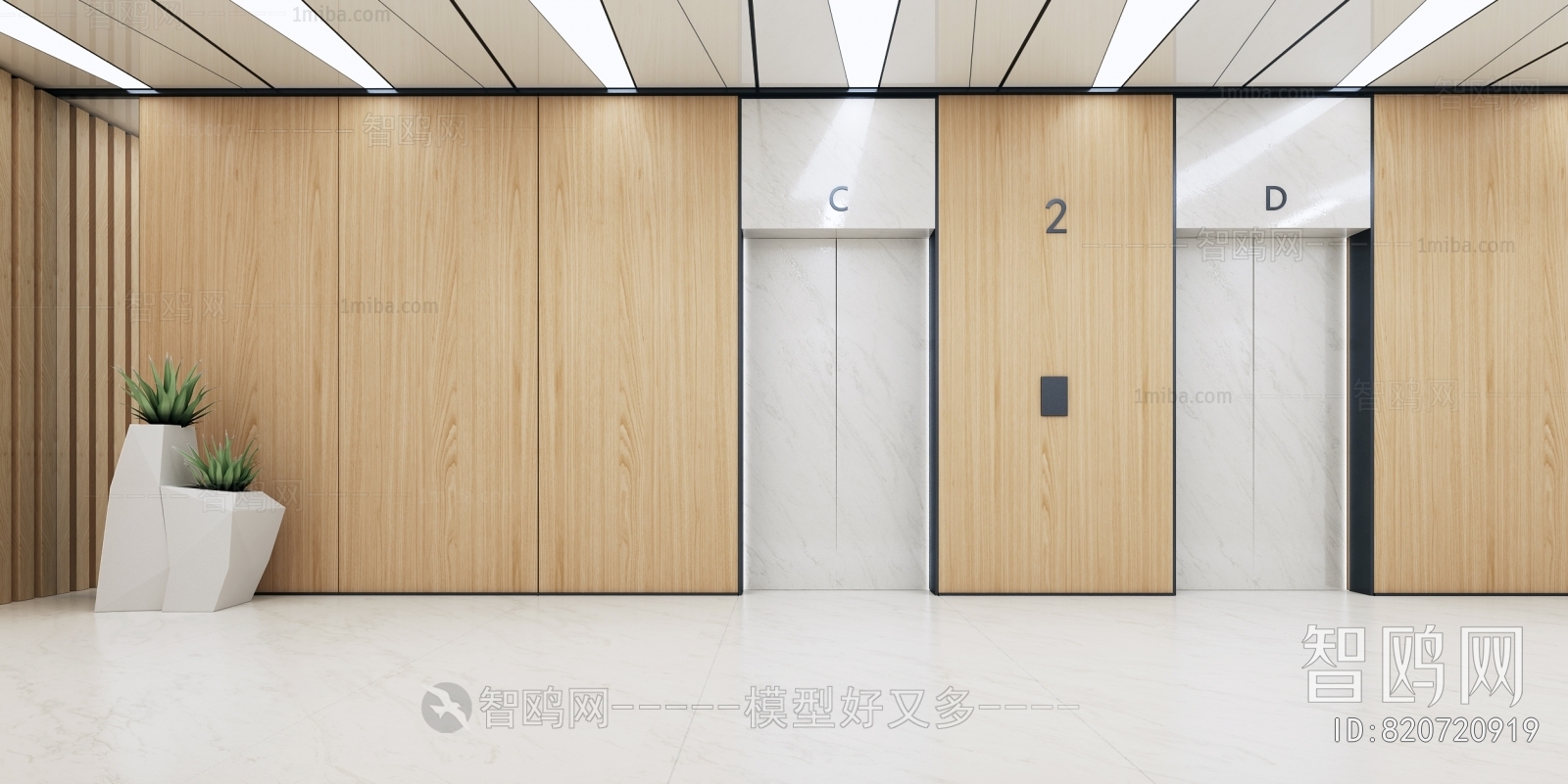 Modern Office Elevator Hall