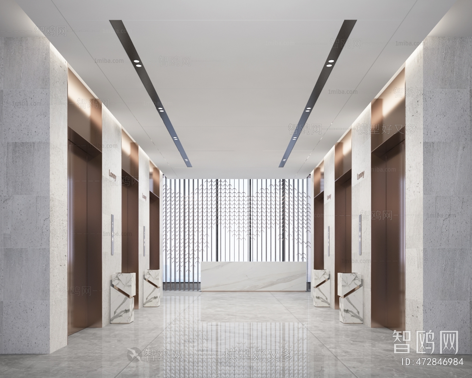 Modern Office Elevator Hall