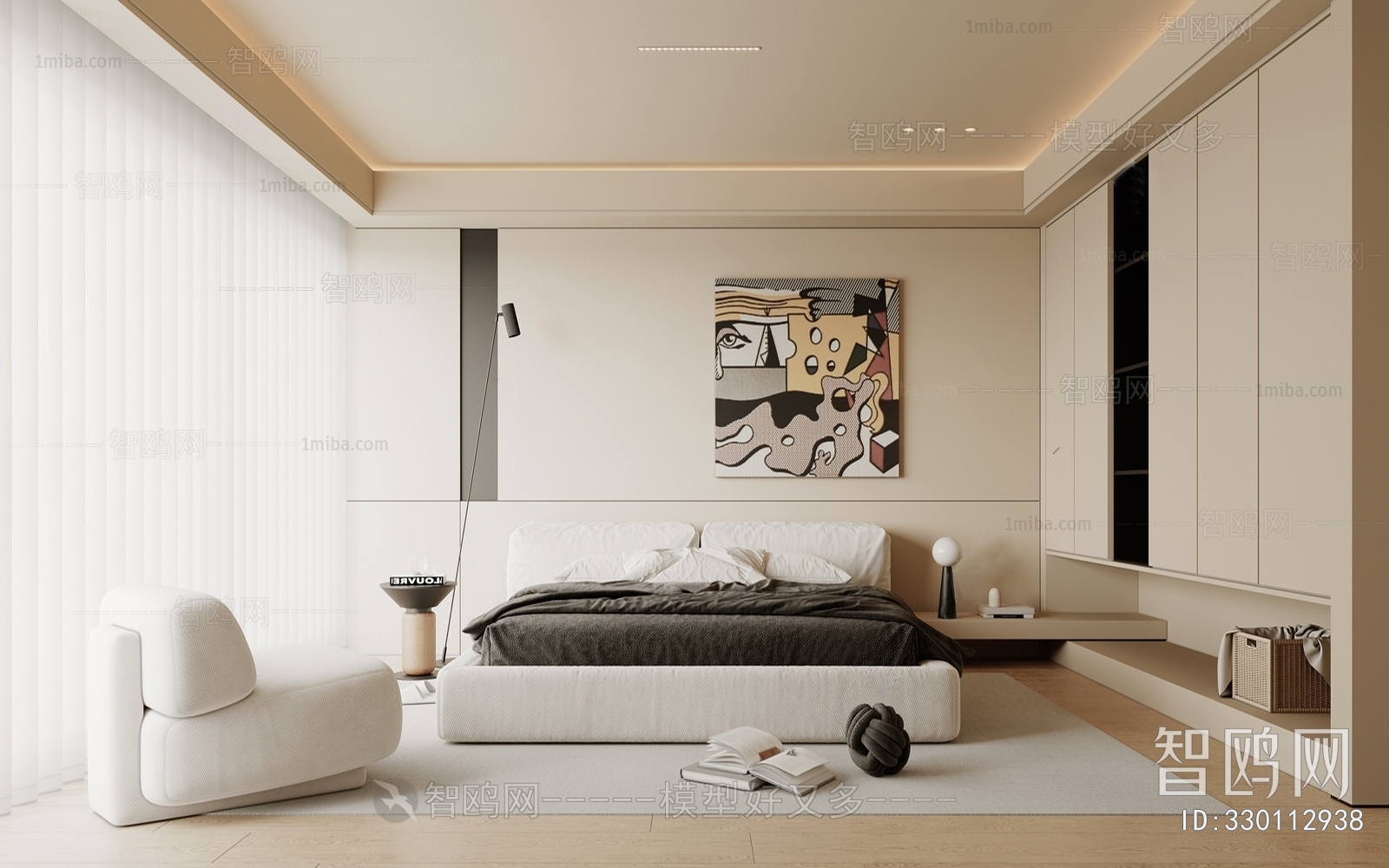 Modern Wabi-sabi Style Bedroom