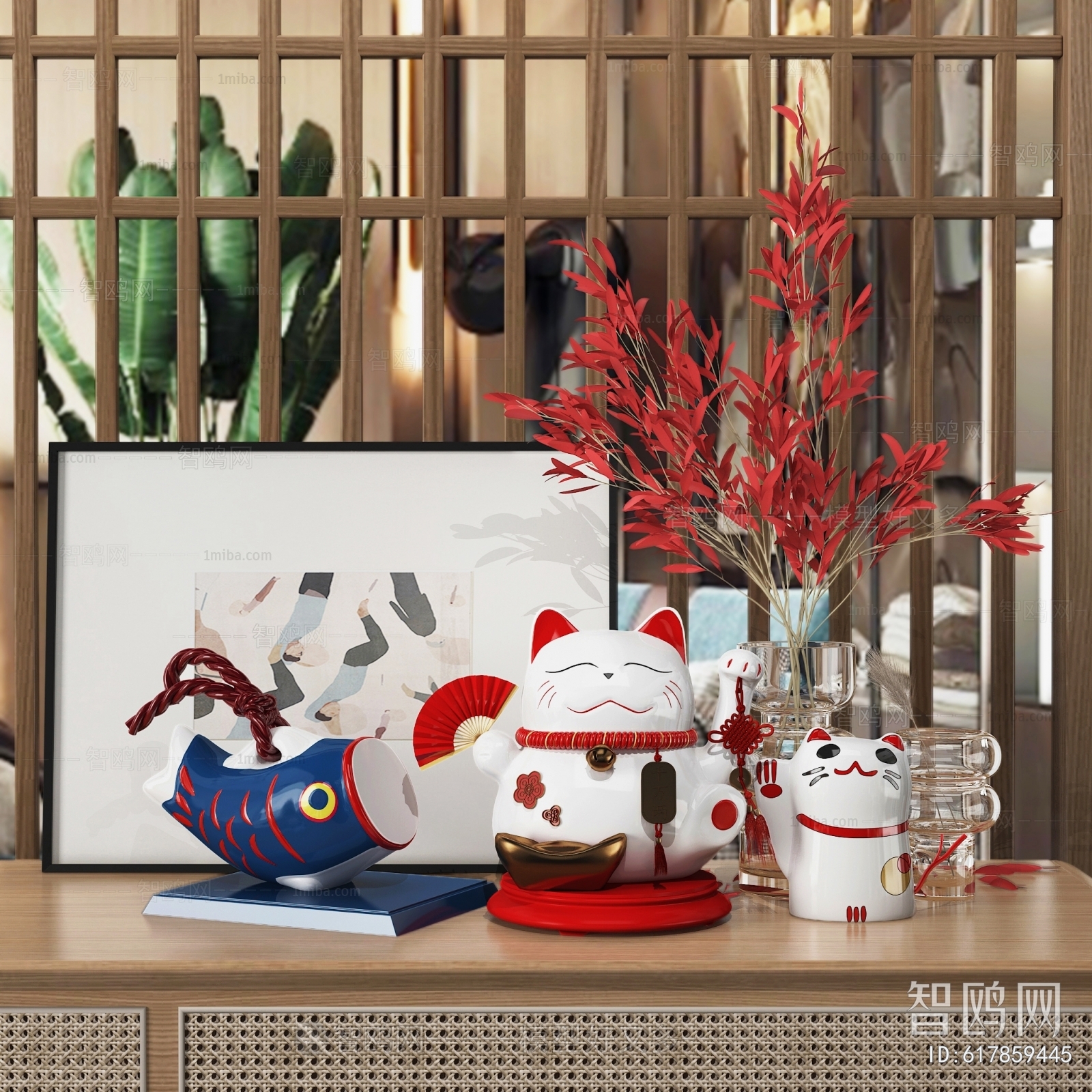 Japanese Style Decorative Set