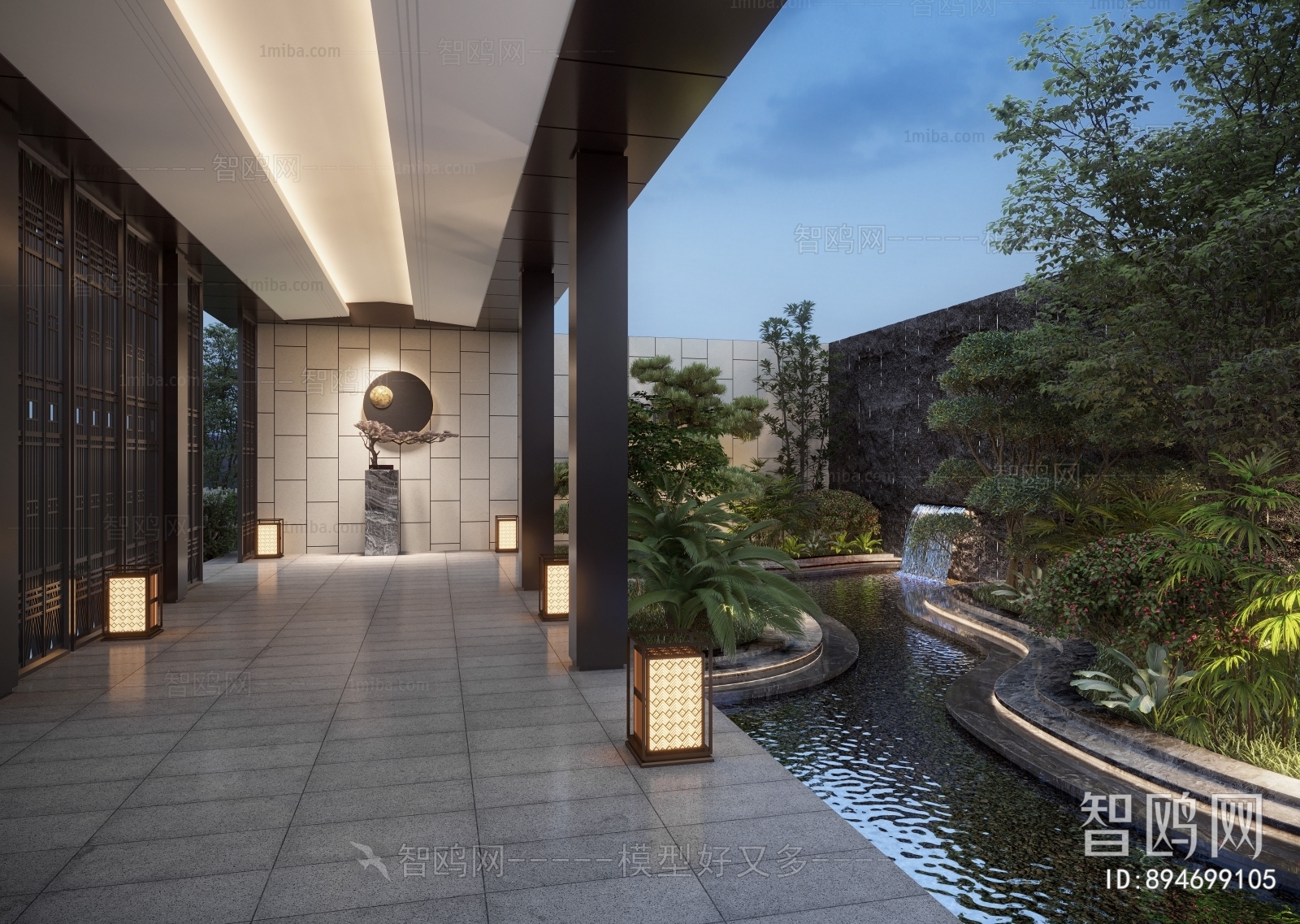 New Chinese Style Courtyard/landscape