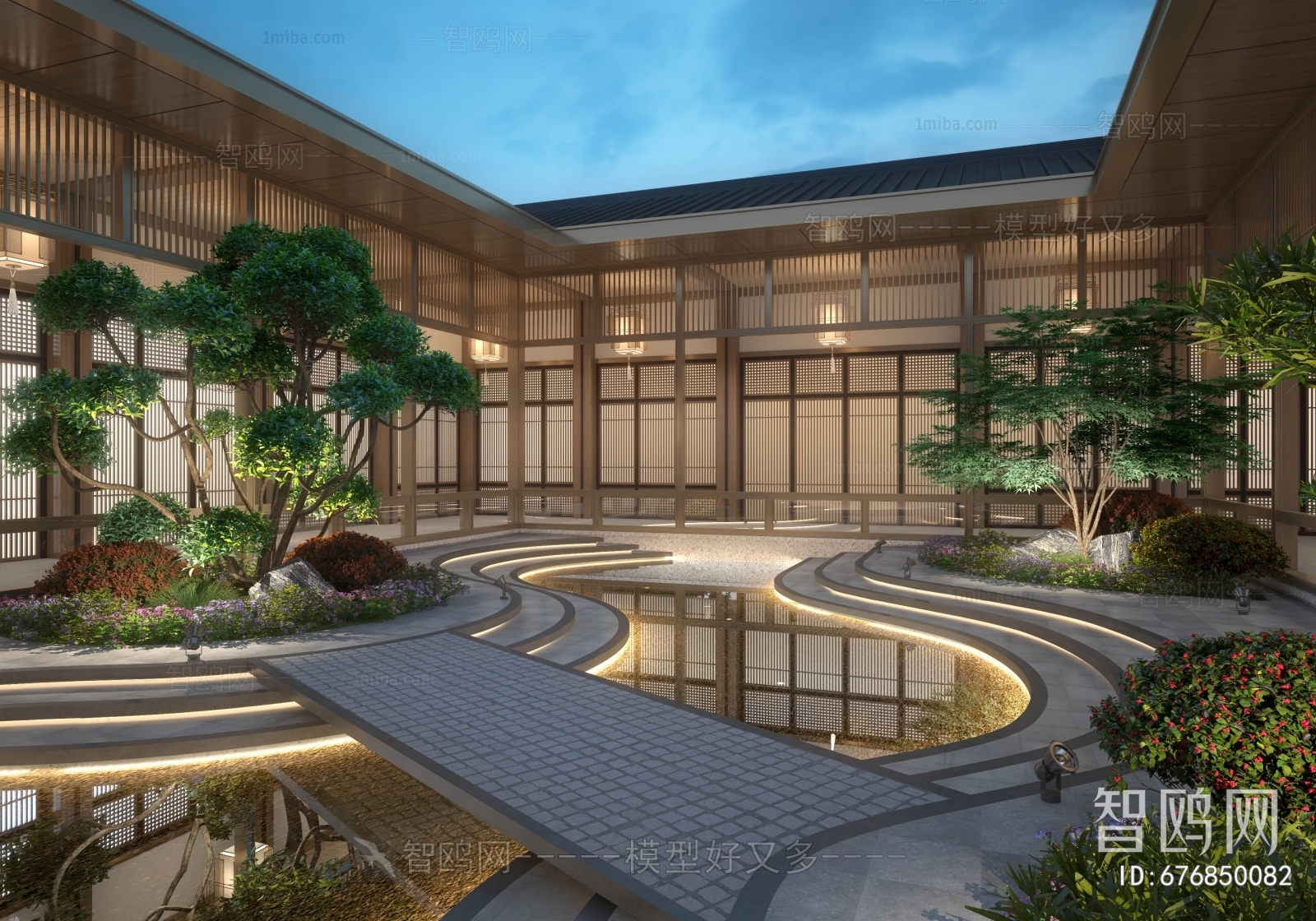 New Chinese Style Courtyard/landscape