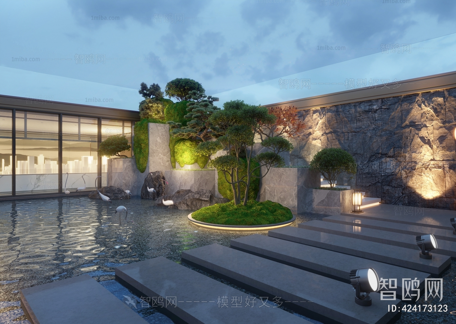 Modern Courtyard/landscape