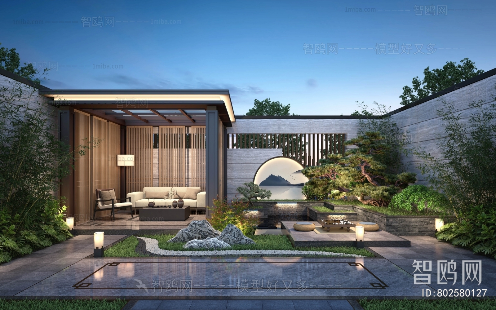 New Chinese Style Courtyard/landscape