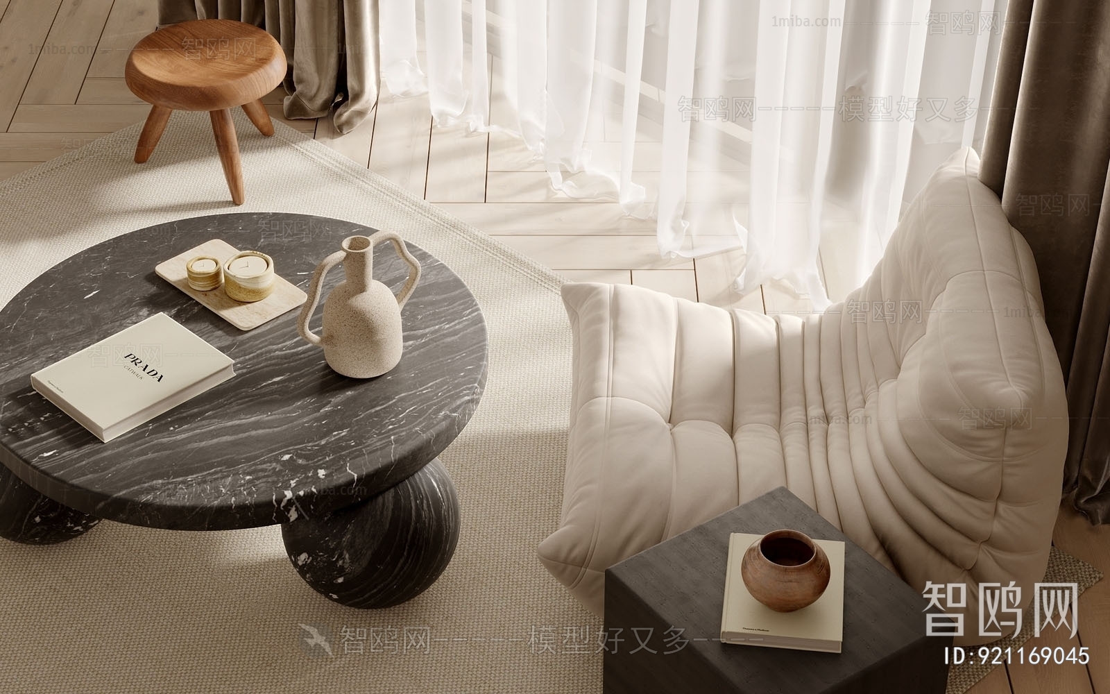 现代懒人沙发茶几3D模型下载_3dmax现代懒人沙发茶几模型编号921169045-智鸥网