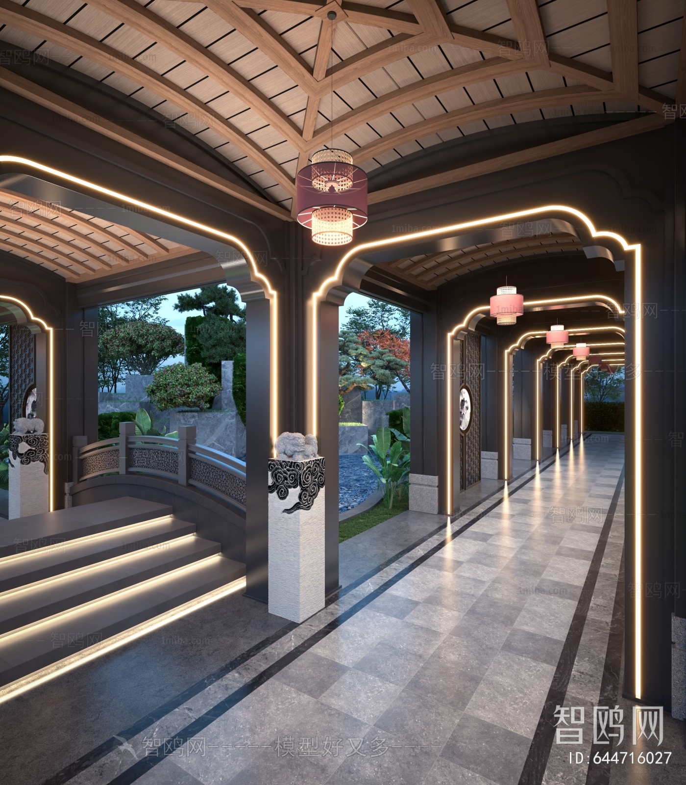 New Chinese Style Courtyard/landscape