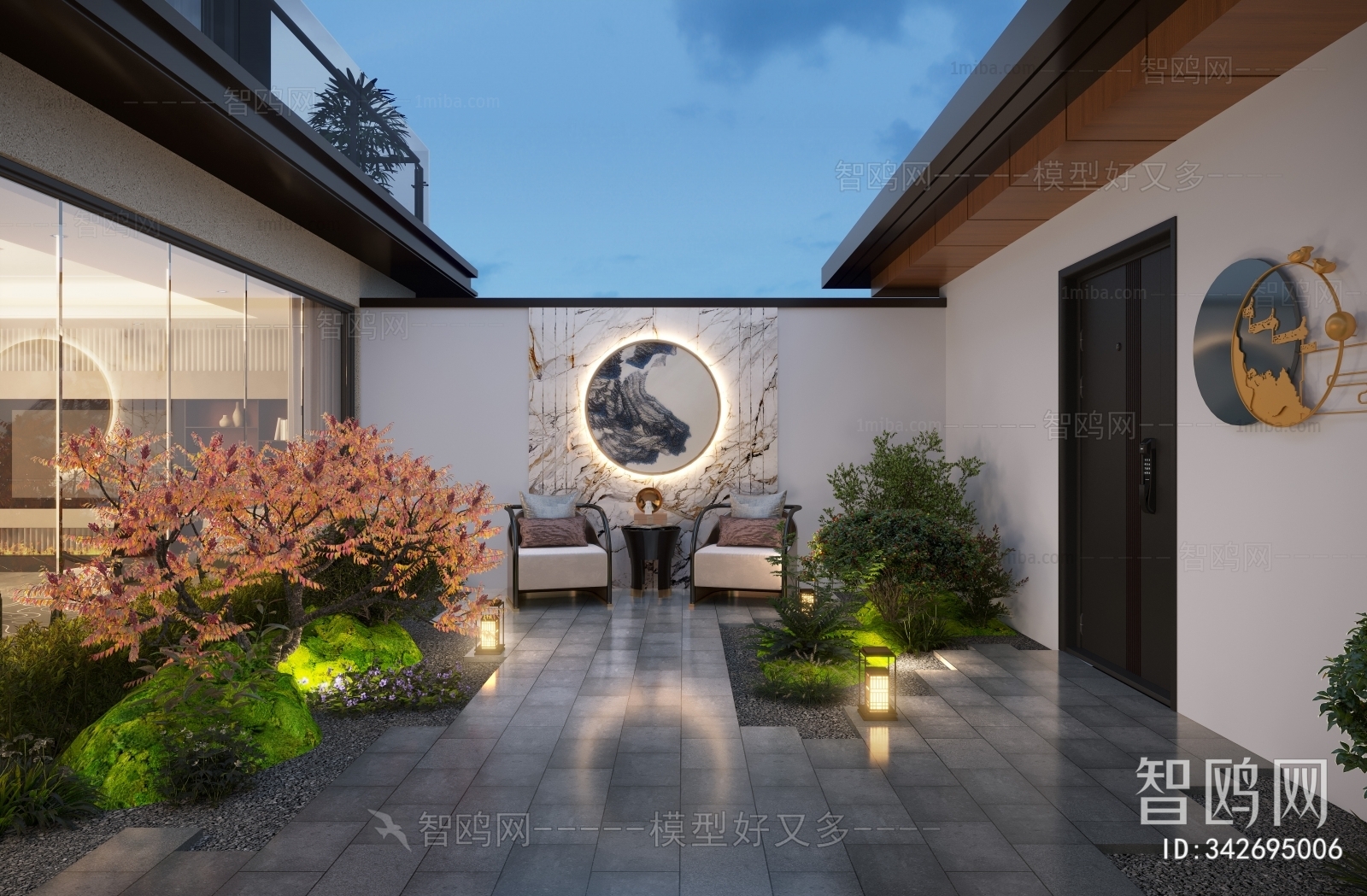 Modern Courtyard/landscape