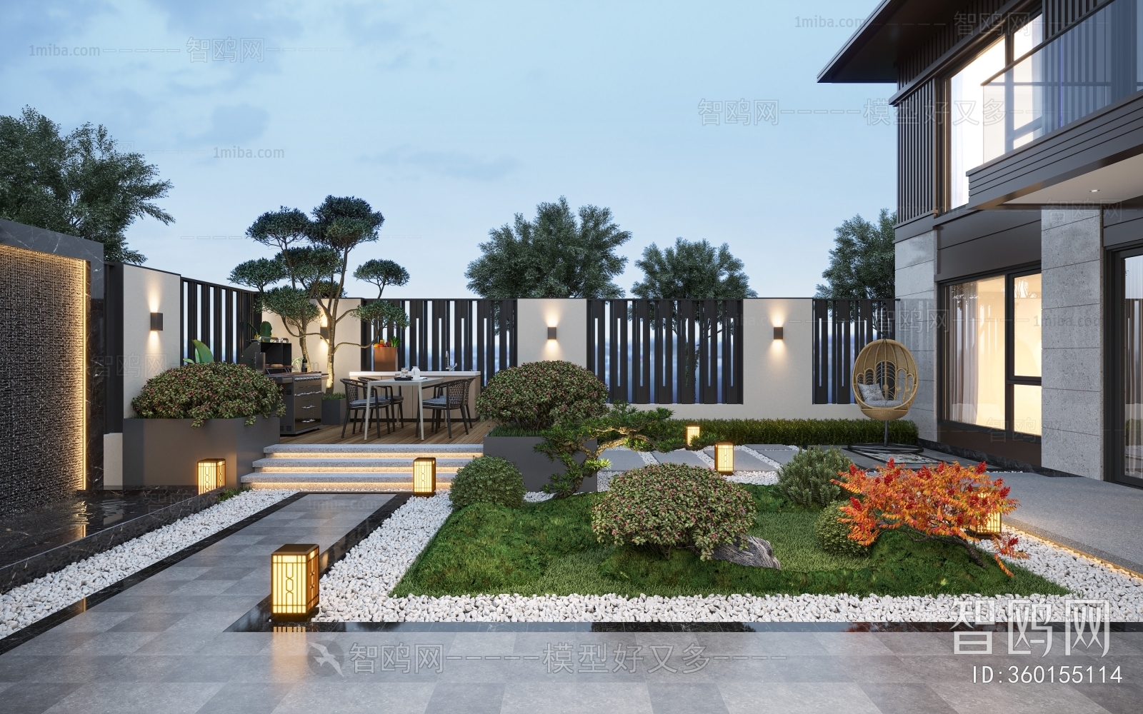 New Chinese Style Courtyard/landscape