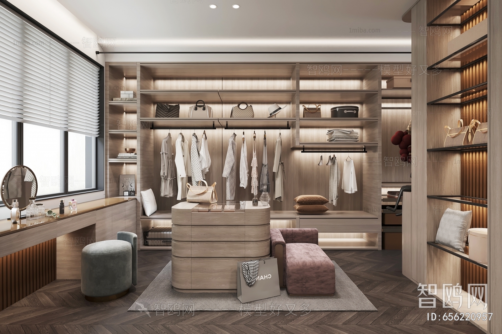 Modern Clothes Storage Area