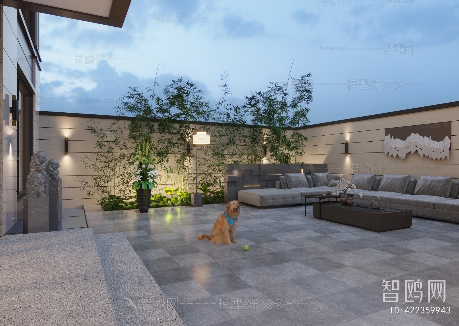 Modern Courtyard/landscape