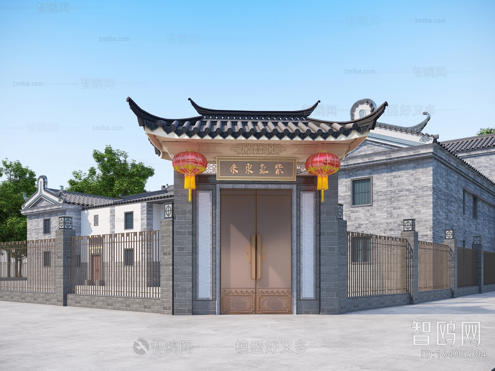中式别墅入口大门