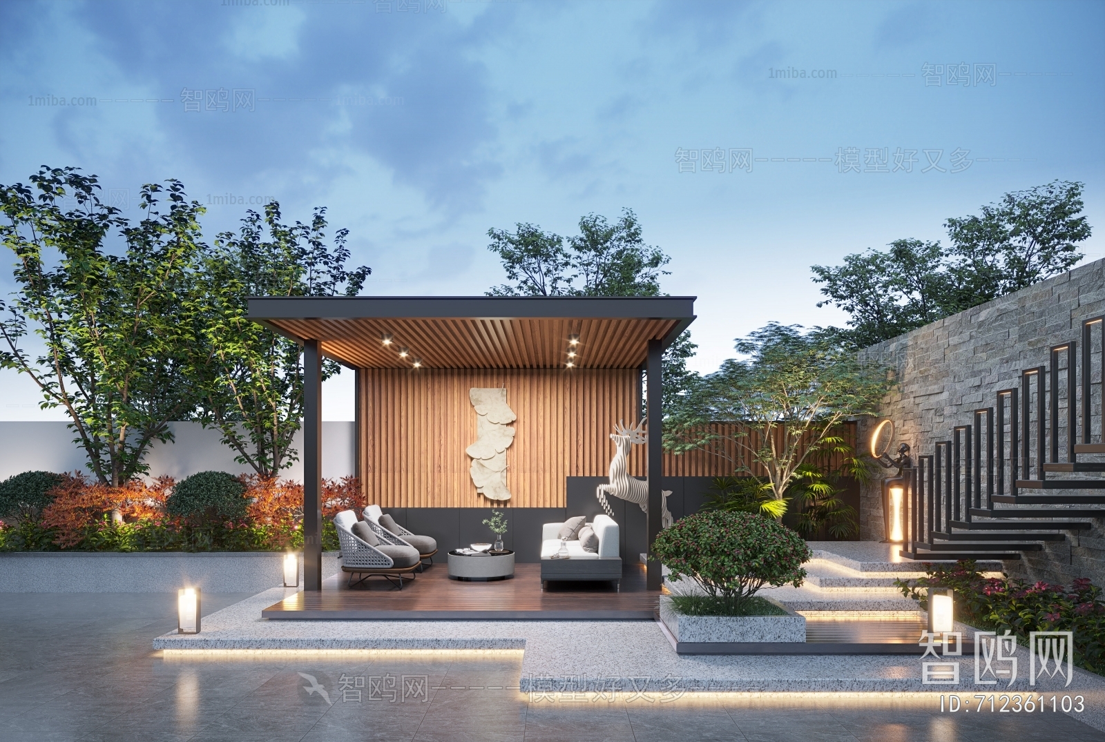 Modern Courtyard/landscape