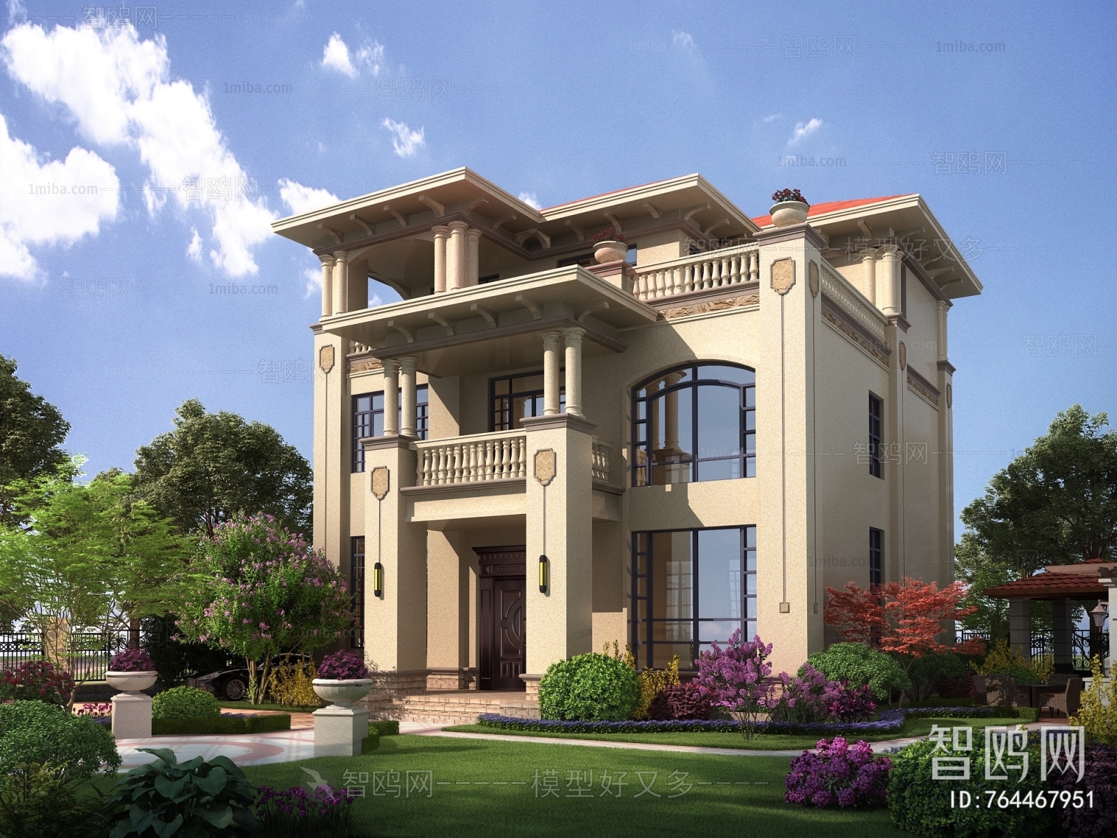 New Chinese Style Villa Appearance