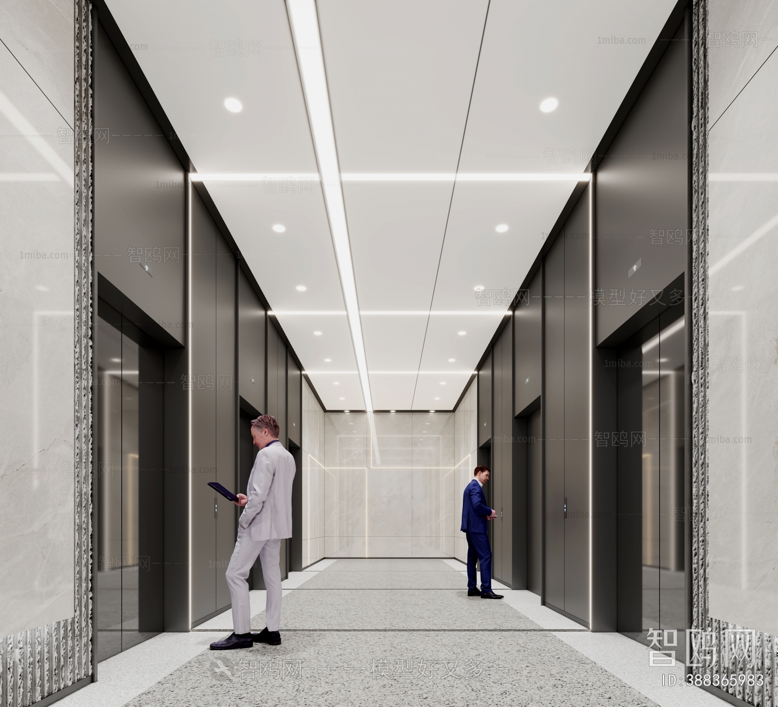 Modern Office Elevator Hall