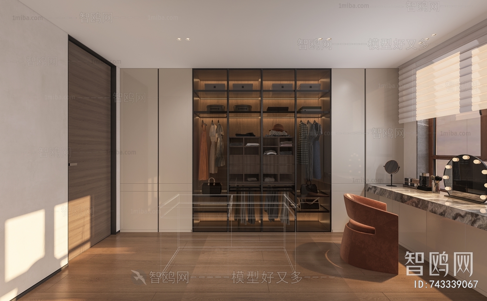 Modern Clothes Storage Area