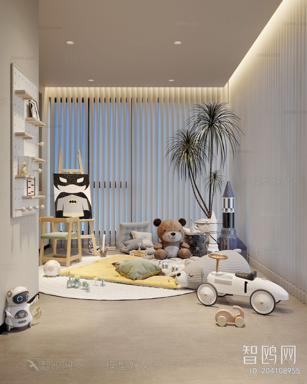 Modern Children's Room Activity Room