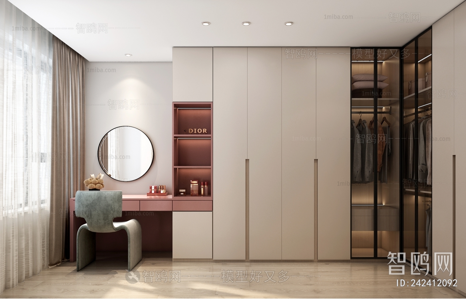 Modern Clothes Storage Area