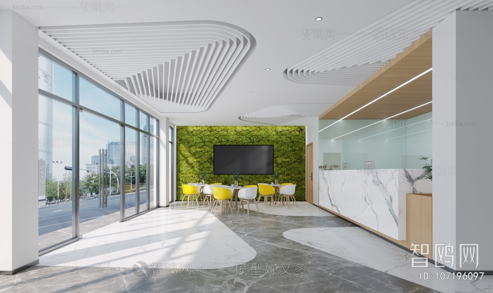 Modern Office Reception Desk