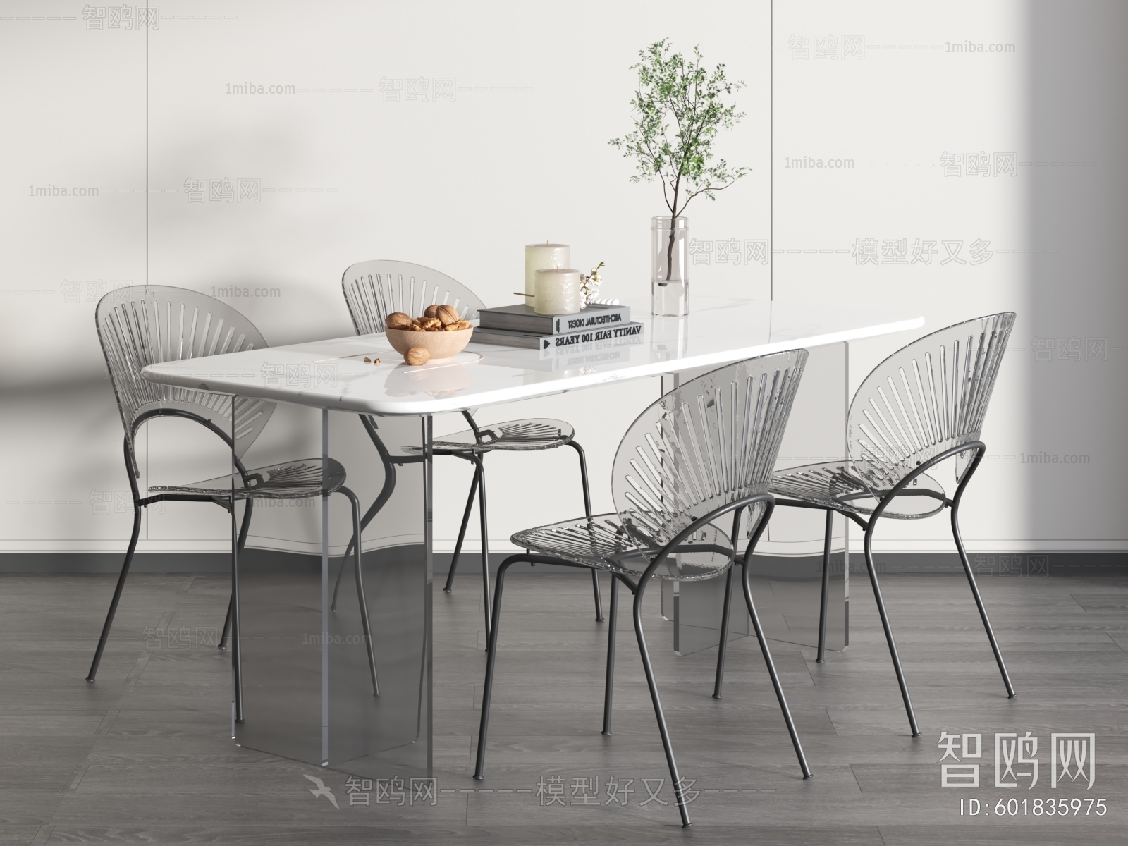 Wabi-sabi Style Dining Table And Chairs