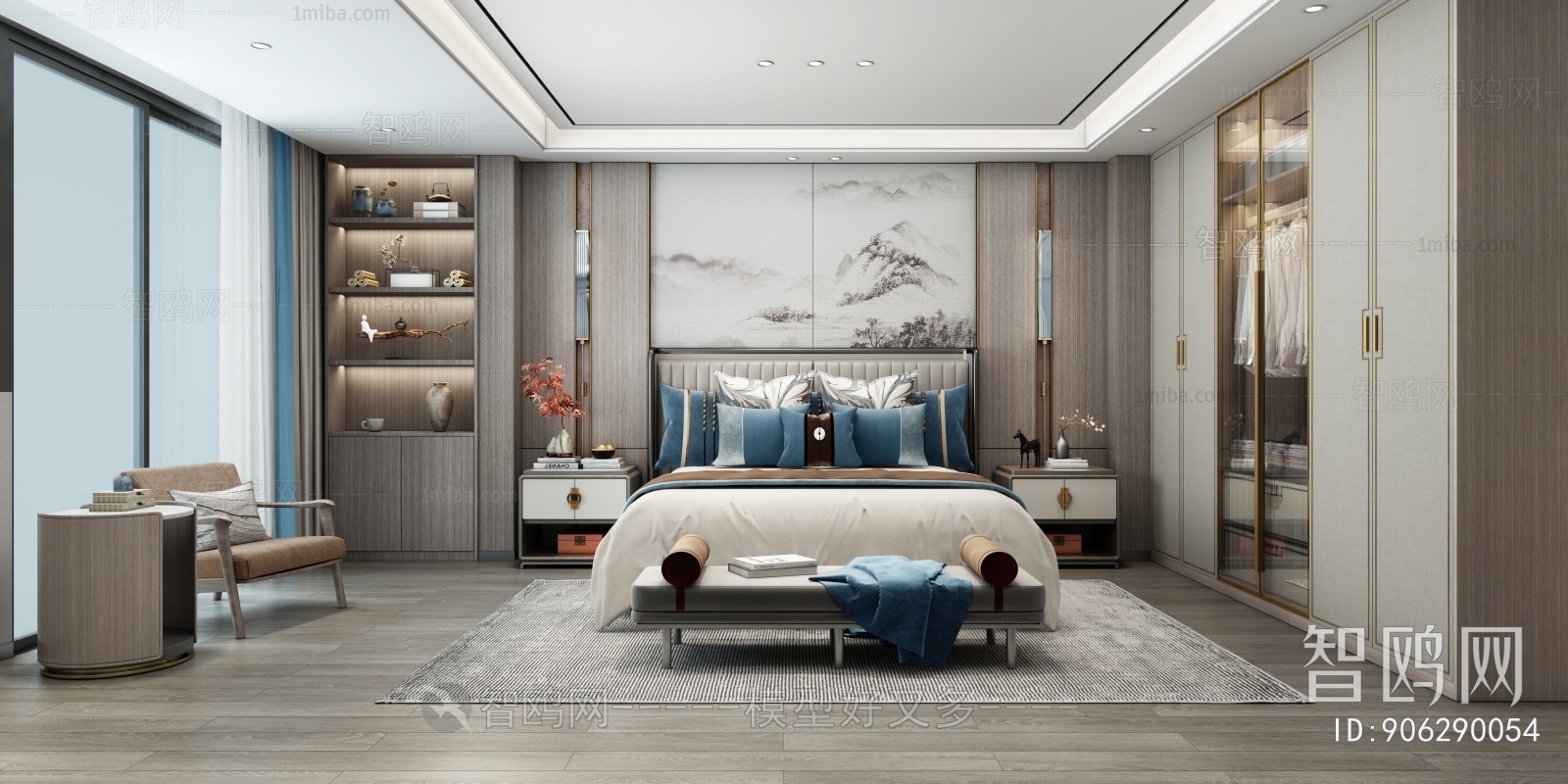 New Chinese Style Bedroom