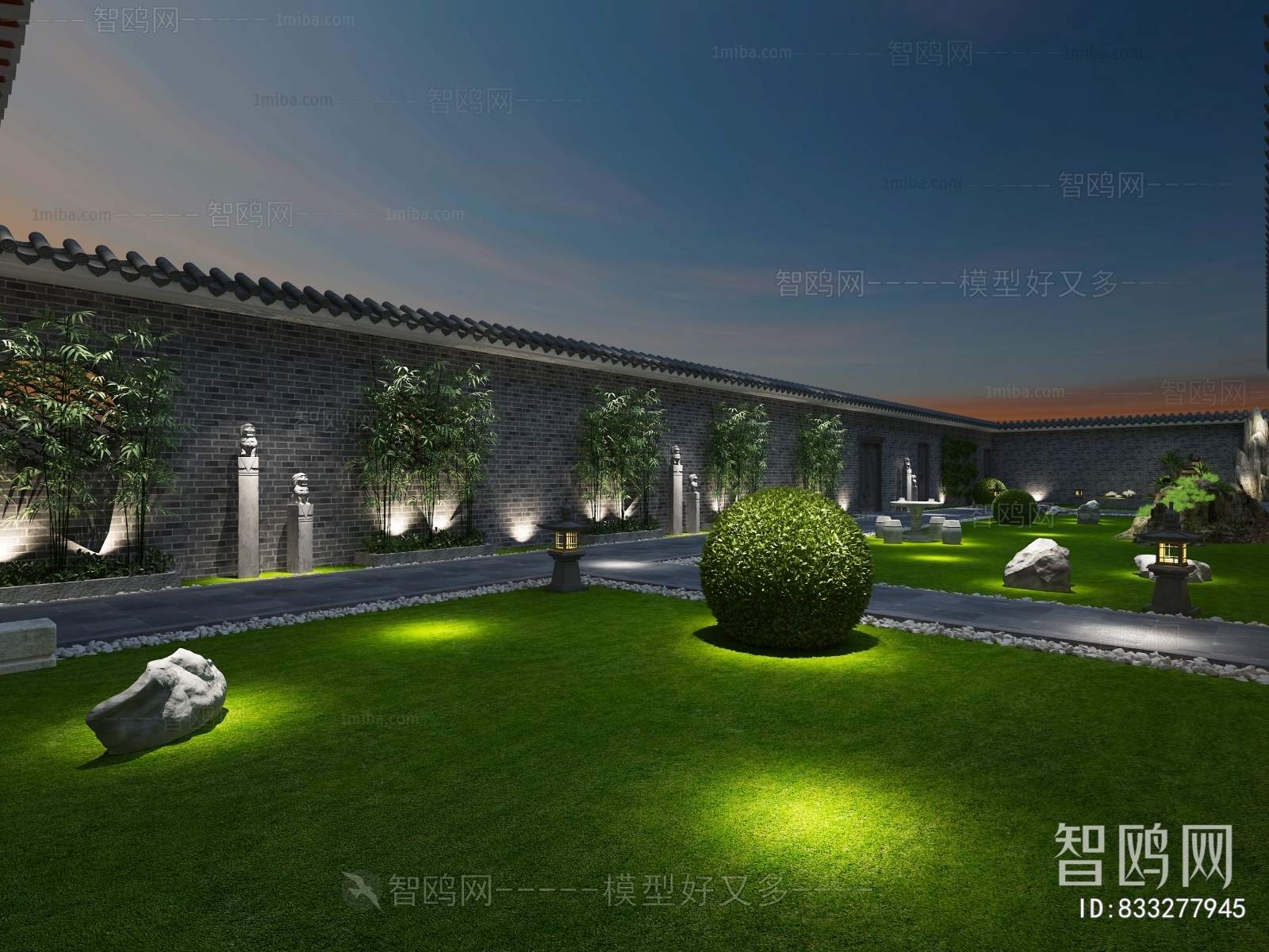 New Chinese Style Courtyard/landscape