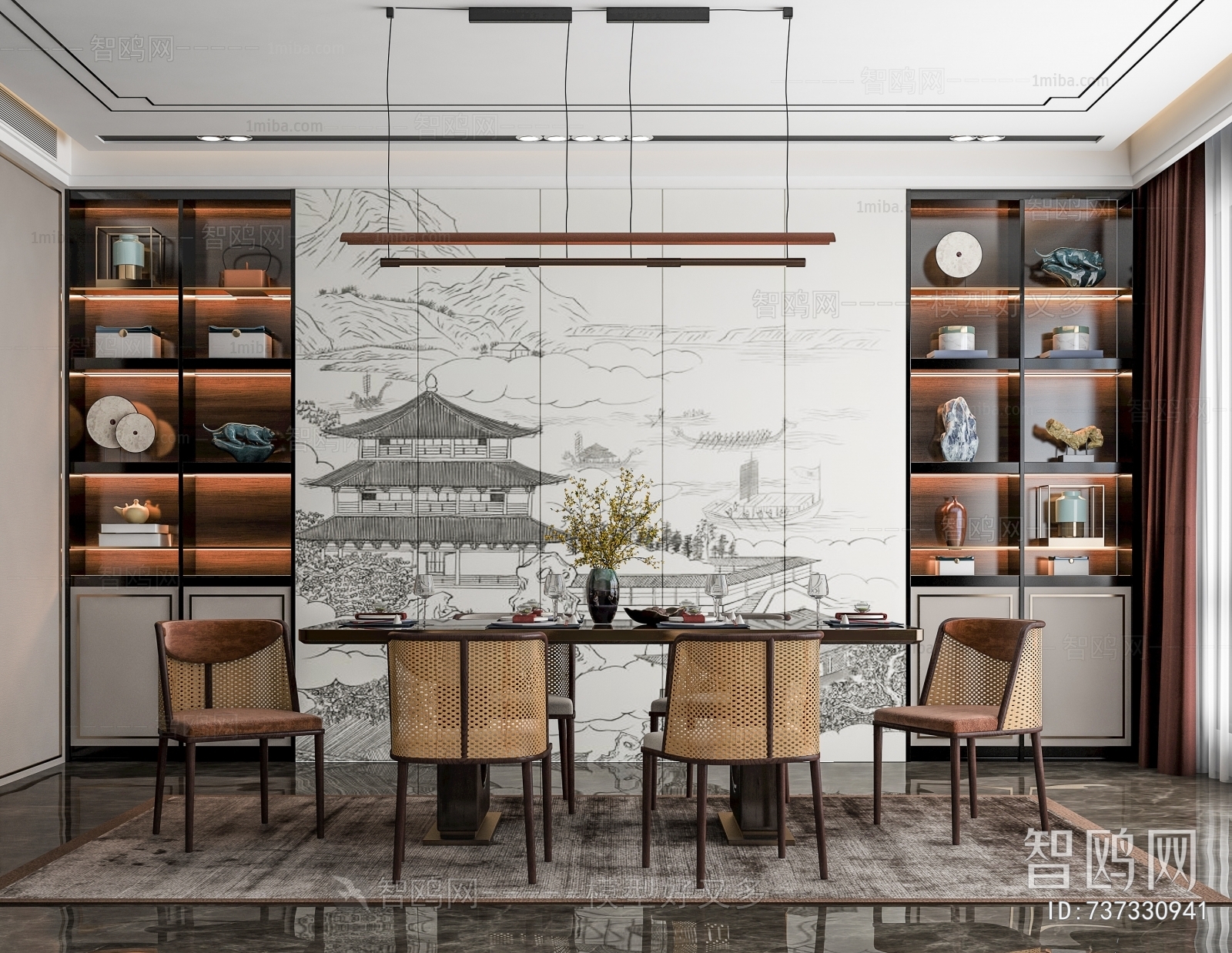 New Chinese Style Dining Room