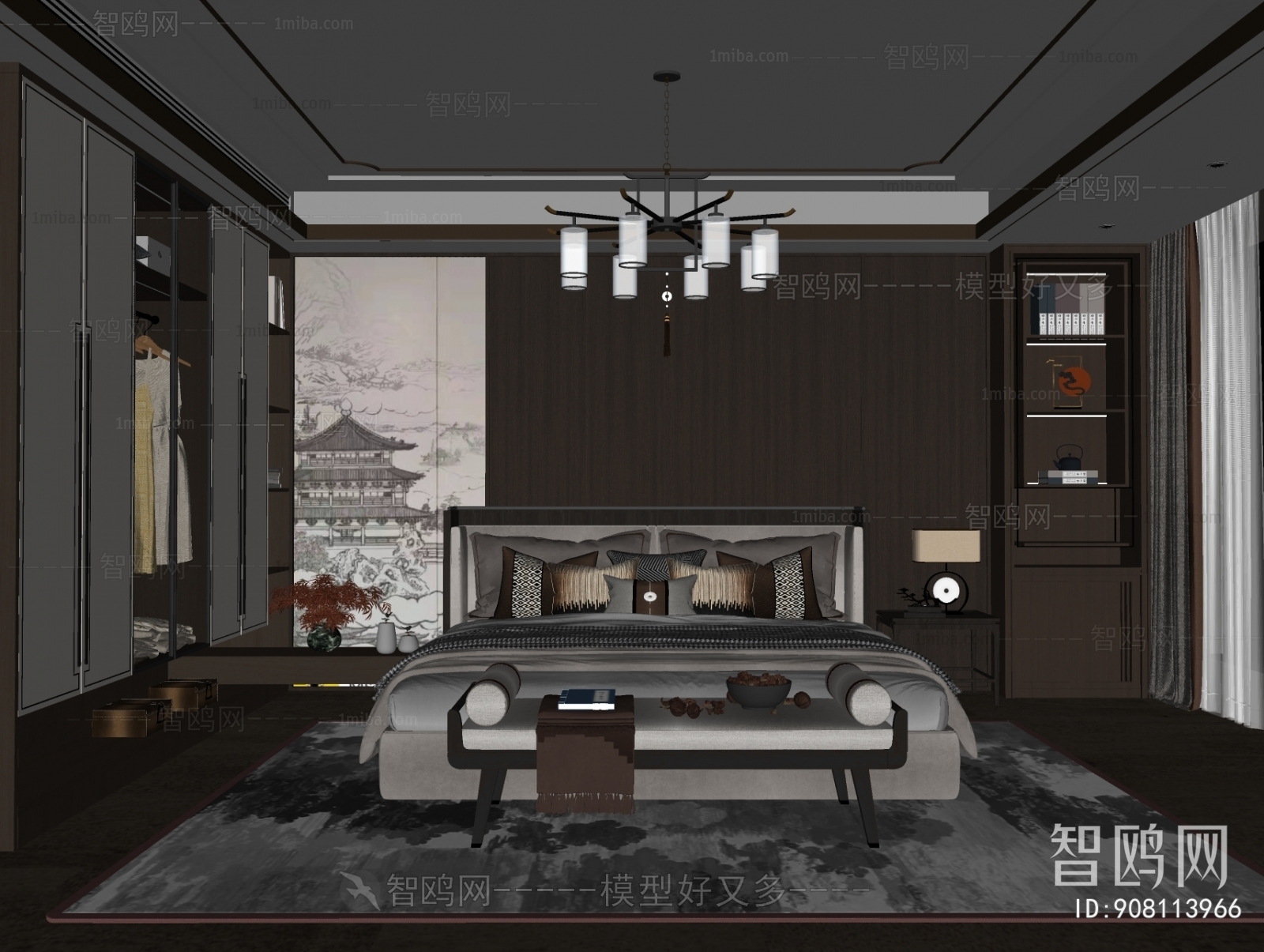 New Chinese Style Bedroom