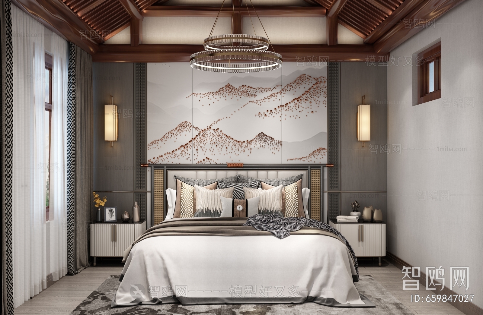 New Chinese Style Bedroom