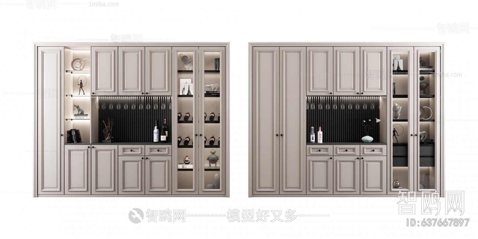 Simple European Style Wine Cabinet