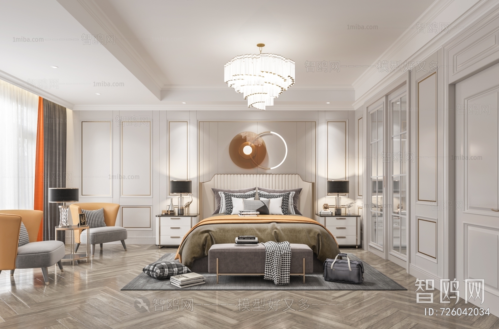 Simple European Style Bedroom