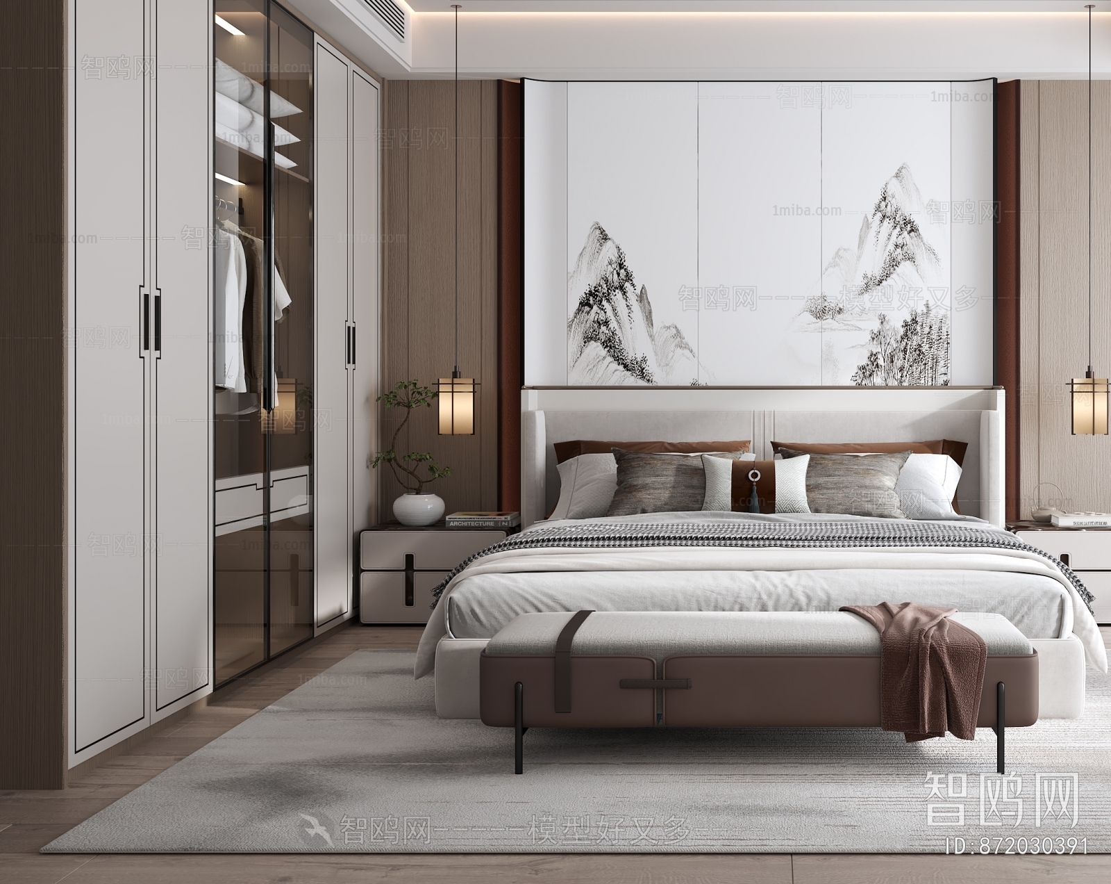 New Chinese Style Bedroom