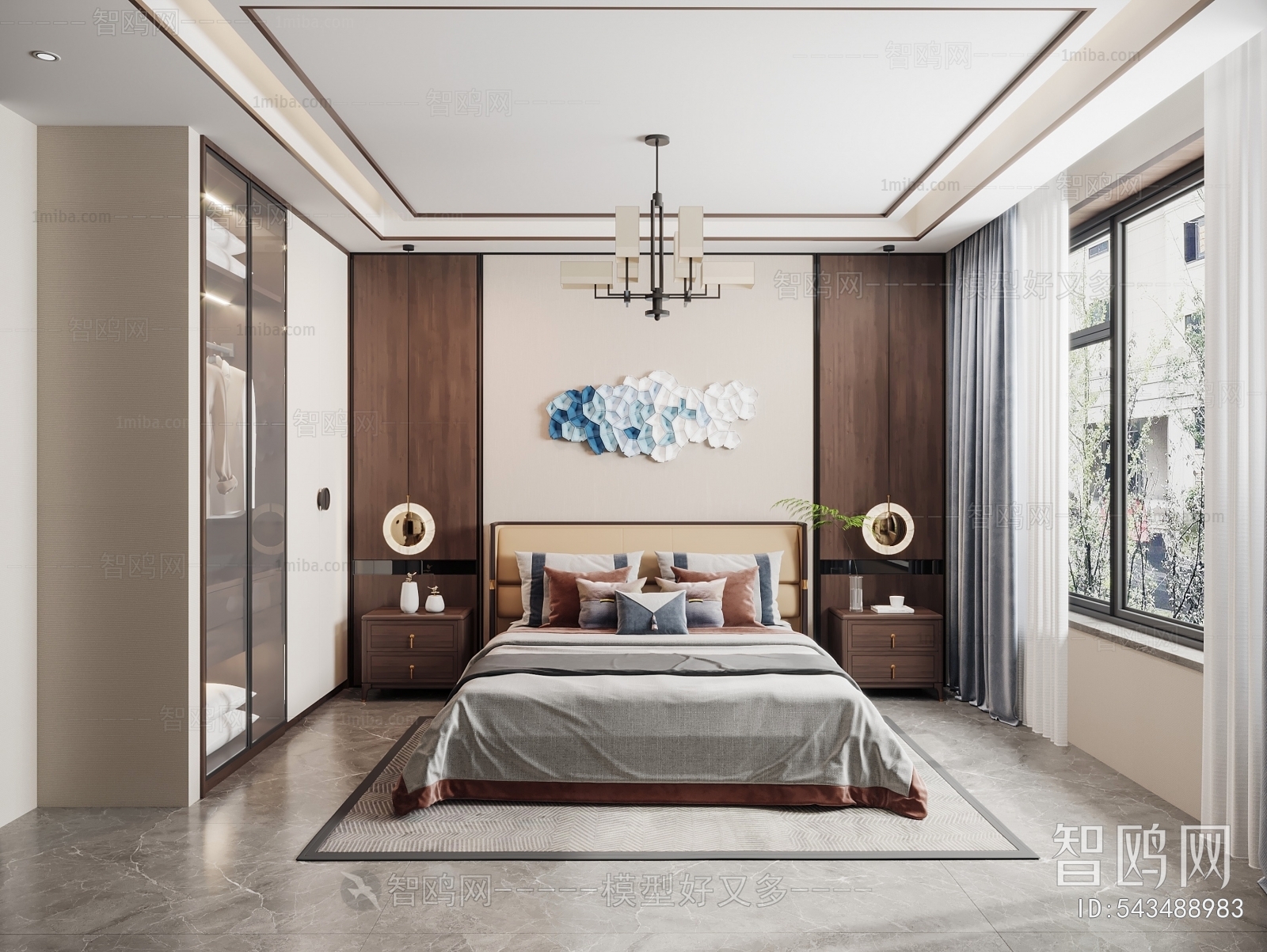 New Chinese Style Bedroom