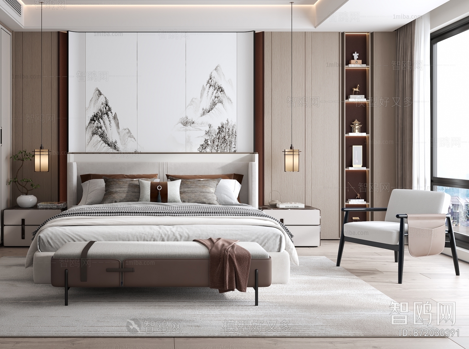 New Chinese Style Bedroom